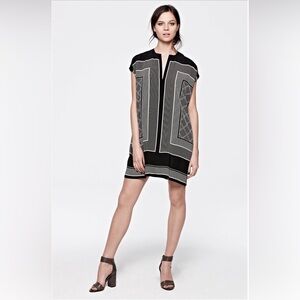 VINCE Geometric Black and White Dress or Tunic